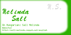 melinda sall business card